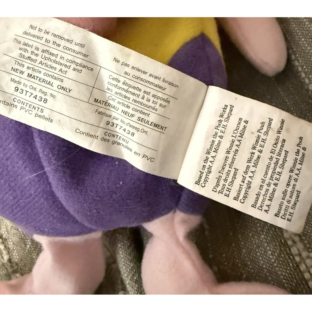 Disney Store‎ Easter Egg Piglet 7" Stuffed Animal Mini Bean Bag Plush Spring VTG - Picture 8 of 8
